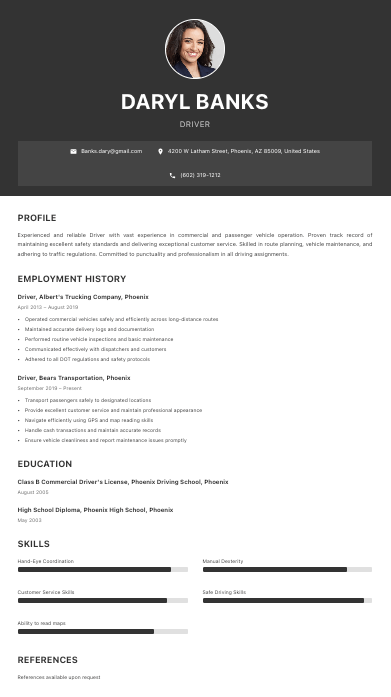 Elegant resume template preview